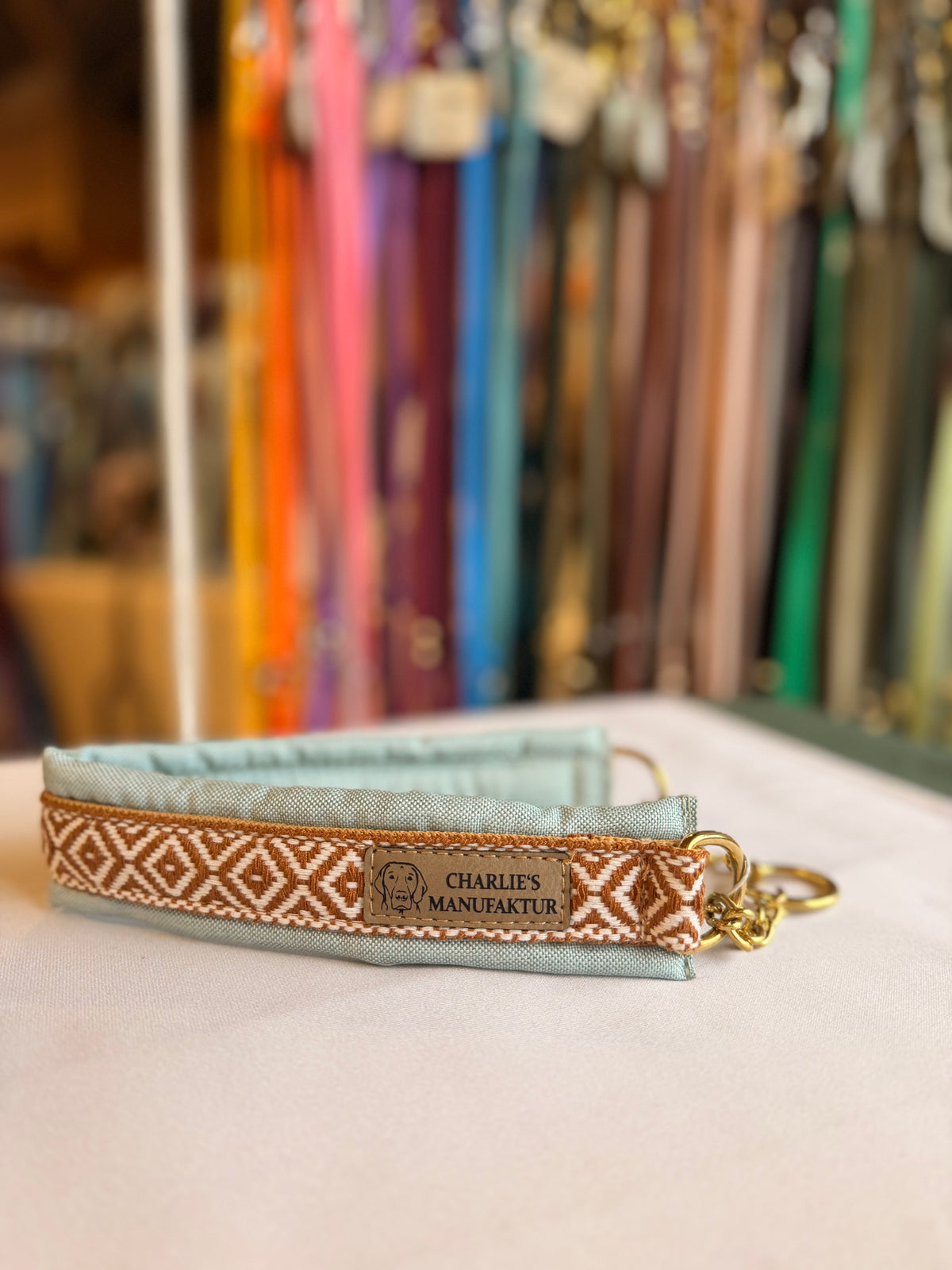 BOHO Halsband Cognac/Mint