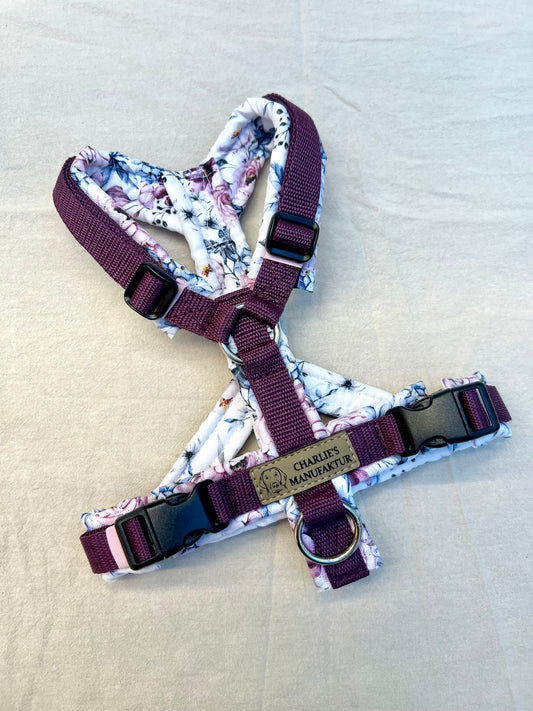 Y-Geschirr Pfingstrosen / Aubergine